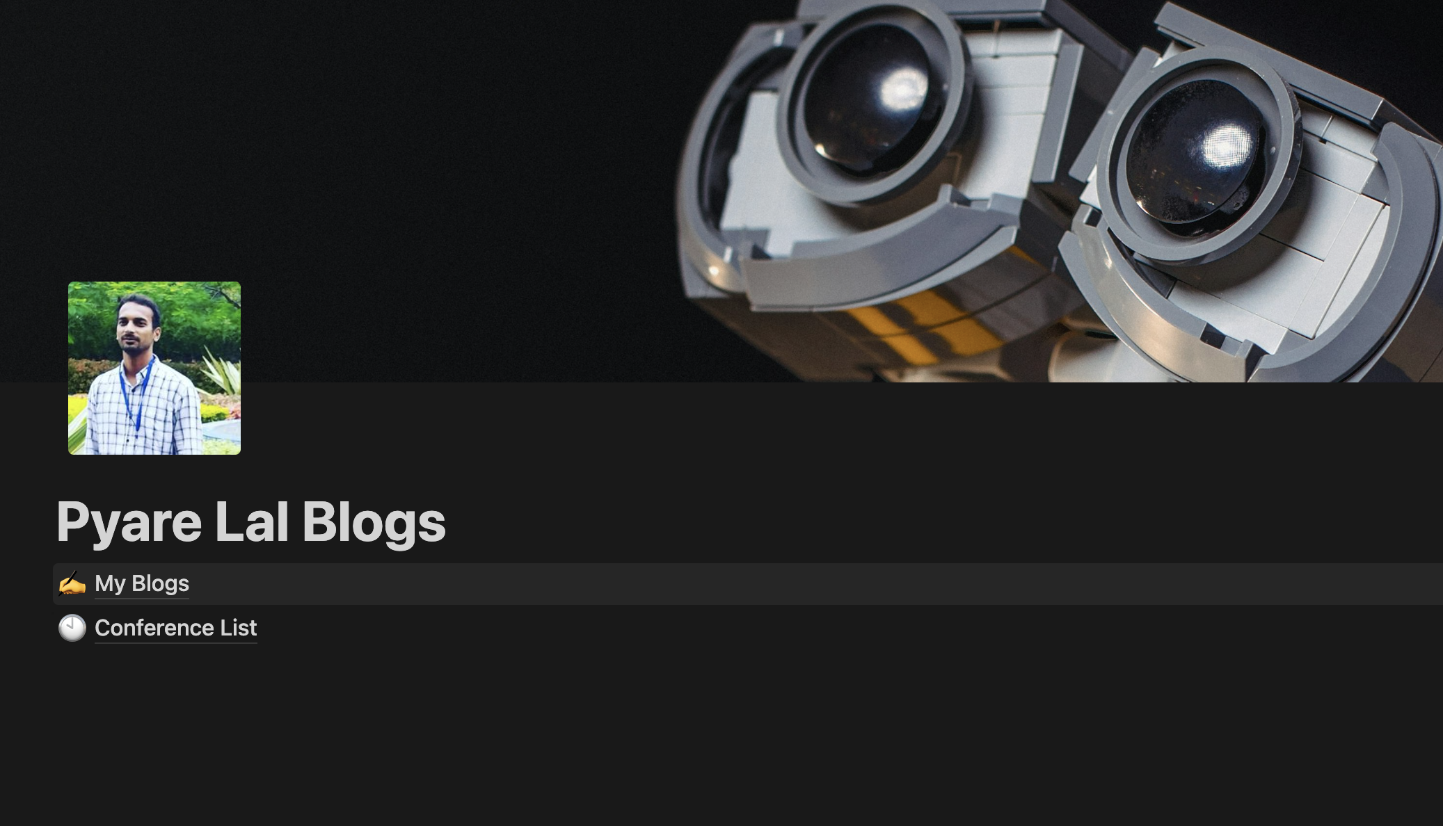 Blogs page